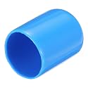 uxcell 20pcs Rubber End Caps 19mm(3/4") ID Vinyl PVC Round Tube Bolt Cap Cover Screw Thread Protectors,Light Blue