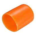 uxcell 20pcs Rubber End Caps 19mm(3/4") ID Vinyl PVC Round Tube Bolt Cap Cover Screw Thread Protectors,Orange