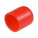uxcell 20pcs Rubber End Caps 19mm ID Vinyl Round Tube Bolt Cap Cover Thread Protectors Red