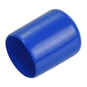 uxcell 20pcs Rubber End Caps 20mm ID Vinyl Round Tube Bolt Cap Cover Screw Thread Protectors Blue