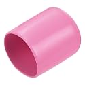 uxcell 20pcs Rubber End Caps 21mm ID Vinyl PVC Round Tube Bolt Cap Cover Screw Thread Protectors Pink