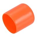 uxcell 20pcs Rubber End Caps 22mm ID Vinyl Round Tube Bolt Cap Cover Screw Thread Protectors Orange