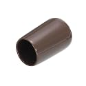uxcell 20pcs Rubber End Caps 12mm ID Vinyl Round Tube Bolt Cap Cover Screw Thread Protectors Brown