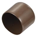 uxcell 20pcs Rubber End Caps 37mm ID Vinyl PVC Round Tube Bolt Cap Cover Screw Thread Protectors Brown