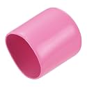 uxcell 20pcs Rubber End Caps 24mm ID Vinyl PVC Round Tube Bolt Cap Cover Screw Thread Protectors Pink