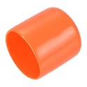 uxcell 20pcs Rubber End Caps 25mm ID Vinyl Round Tube Bolt Cap Cover Screw Thread Protectors Orange