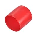 uxcell 20pcs Rubber End Caps 29mm ID Vinyl Round Tube Bolt Cap Cover Thread Protectors Red