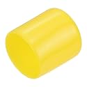 uxcell 20pcs Rubber End Caps 29mm(1 1/8") ID Vinyl PVC Round Tube Bolt Cap Cover Screw Thread Protectors Yellow