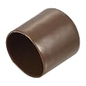 uxcell 20pcs Rubber End Caps 31mm(1 1/4") ID Vinyl PVC Round Tube Bolt Cap Cover Screw Thread Protectors Brown