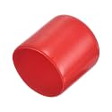 uxcell 20pcs Rubber End Caps 31mm ID Vinyl Round Tube Bolt Cap Cover Thread Protectors Red