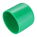 uxcell 20pcs Rubber End Caps 38mm(1 1/2") ID Vinyl PVC Round Tube Bolt Cap Cover Screw Thread Protectors Dark Green