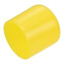 uxcell 20pcs Rubber End Caps 32mm(1 1/4") ID Vinyl PVC Round Tube Bolt Cap Cover Screw Thread Protectors Yellow