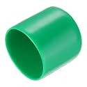 uxcell 20pcs Rubber End Caps 32mm(1 1/4") ID Vinyl PVC Round Tube Bolt Cap Cover Screw Thread Protectors Dark Green