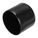 uxcell 20pcs Rubber End Caps 34mm ID Vinyl PVC Round Tube Bolt Cap Cover Screw Thread Protectors Black