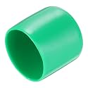 uxcell 20pcs Rubber End Caps 35mm(1 3/8") ID Vinyl PVC Round Tube Bolt Cap Cover Screw Thread Protectors Dark Green