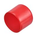 uxcell 20pcs Rubber End Caps 35mm ID Vinyl Round Tube Bolt Cap Cover Thread Protectors Red