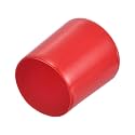 uxcell 20pcs Rubber End Caps 37mm ID Vinyl Round Tube Bolt Cap Cover Thread Protectors Red