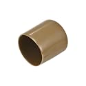 uxcell 20pcs Rubber End Caps 38mm(1 1/2") ID Vinyl PVC Round Tube Bolt Cap Cover Screw Thread Protectors Light Brown
