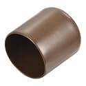 uxcell 20pcs Rubber End Caps 39mm(1 1/2") ID Vinyl PVC Round Tube Bolt Cap Cover Screw Thread Protectors Brown