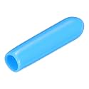 uxcell 20pcs Rubber End Caps 3mm(1/8") ID Vinyl PVC Round Tube Bolt Cap Cover Screw Thread Protectors,Light Blue