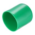 uxcell 20pcs Rubber End Caps 40mm ID Vinyl PVC Round Tube Bolt Cap Cover Screw Thread Protectors Dark Green