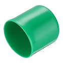 uxcell 20pcs Rubber End Caps 42mm(1 5/8") ID Vinyl PVC Round Tube Bolt Cap Cover Screw Thread Protectors Dark Green