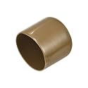 uxcell 20pcs Rubber End Caps 46mm ID Vinyl PVC Round Tube Bolt Cap Cover Screw Thread Protectors Light Brown