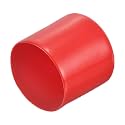 uxcell 20pcs Rubber End Caps 47mm ID Vinyl Round Tube Bolt Cap Cover Thread Protectors Red