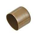 uxcell 20pcs Rubber End Caps 49mm(2") ID Vinyl PVC Round Tube Bolt Cap Cover Screw Thread Protectors Light Brown