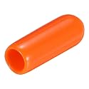 uxcell 20pcs Rubber End Caps 4mm(0.2") ID Vinyl PVC Round Tube Bolt Cap Cover Screw Thread Protectors,Orange