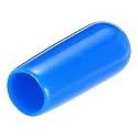 uxcell 20pcs Rubber End Caps 5mm(3/16") ID Vinyl PVC Round Tube Bolt Cap Cover Screw Thread Protectors,Blue