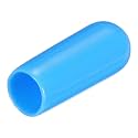 uxcell 20pcs Rubber End Caps 5mm(3/16") ID Vinyl PVC Round Tube Bolt Cap Cover Screw Thread Protectors,Light Blue