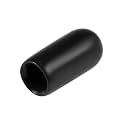 uxcell 20pcs Rubber End Caps 5mm ID Vinyl Round Tube Bolt Cap Cover Thread Protectors Black