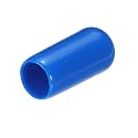 uxcell 20pcs Rubber End Caps 6.5mm ID Vinyl PVC Round Tube Bolt Cap Cover Screw Thread Protectors Blue