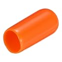 uxcell 20pcs Rubber End Caps 6mm(1/4") ID Vinyl PVC Round Tube Bolt Cap Cover Screw Thread Protectors,Orange