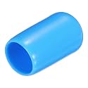 uxcell 20pcs Rubber End Caps 8mm(5/16") ID Vinyl PVC Round Tube Bolt Cap Cover Screw Thread Protectors,Light Blue