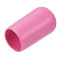 uxcell 20pcs Rubber End Caps 8mm(5/16 inch) ID Vinyl PVC Round Tube Bolt Cap Cover Screw Thread Protectors Pink