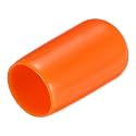 uxcell 20pcs Rubber End Caps 8mm(5/16") ID Vinyl PVC Round Tube Bolt Cap Cover Screw Thread Protectors,Orange