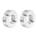 uxcell 2Pcs Double Split Clamp-On Shaft Collar 5/8" Bore, Aluminum Alloy