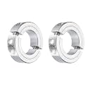 uxcell 2Pcs Double Split Clamp-On Shaft Collar 1" Bore, Aluminum Alloy