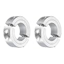 uxcell 2Pcs Double Split Clamp-On Shaft Collar 7/8" Bore, Aluminum Alloy