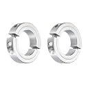 uxcell 2pcs Double Split Clamp-On Shaft Collar 1-1/4" Shaft, Aluminum Alloy
