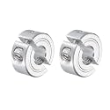 uxcell 2Pcs Double Split Clamp-On Shaft Collar 1/4" Bore, Aluminum Alloy