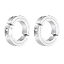 uxcell 2Pcs Double Split Clamp-On Shaft Collar 1-1/2" Bore, Aluminum Alloy