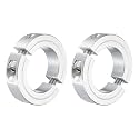 uxcell 2Pcs Double Split Clamp-On Shaft Collar 1-5/8" Bore, Aluminum Alloy