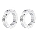 uxcell 2Pcs Double Split Clamp-On Shaft Collar 2" Bore, Aluminum Alloy