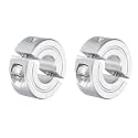 uxcell 2Pcs Double Split Clamp-On Shaft Collar 3/8" Bore, Aluminum Alloy
