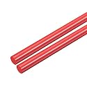 uxcell 2pcs Plastic Round Rod 1/4 Inch Dia 20 Inch Length Red (POM) Polyoxymethylene Rods Engineering Plastic Round Bars(6mm)