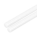 uxcell 2pcs Plastic Round Rod 1/2 Inch Dia 20 Inch Length White (POM) Polyoxymethylene Rods Engineering Plastic Round Bars(12.5mm)