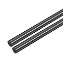 uxcell 2pcs Plastic Round Rod 1/4 Inch Dia 20 Inch Length Black (POM) Polyoxymethylene Rods Engineering Plastic Round Bars(6mm)